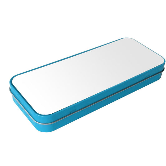 sublimation metal pencil tins - blue