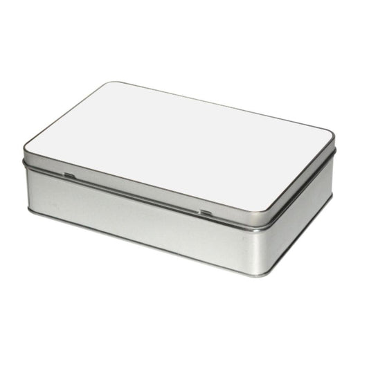 sublimation metal rectangular tins with printable insert