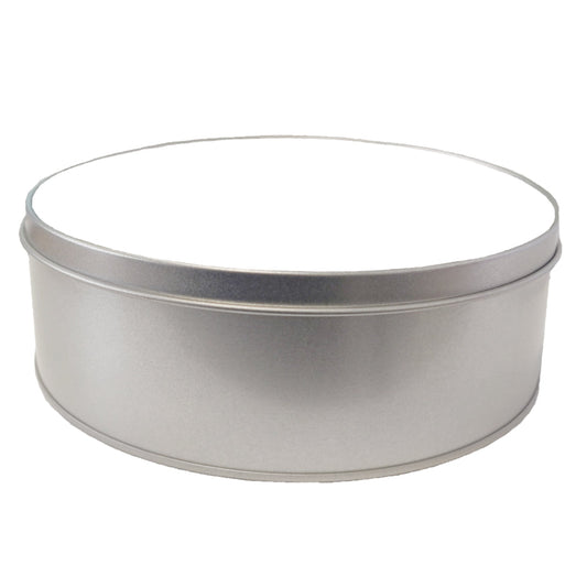 sublimation metal round tins with printable insert