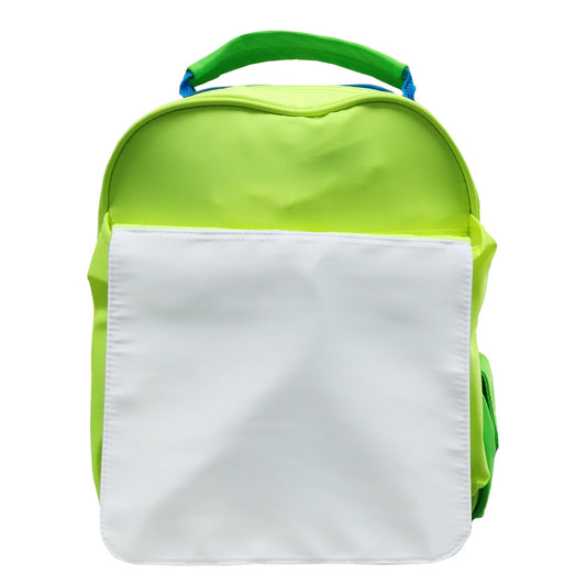 sublimation neon backpacks - hi-vis - green & blue