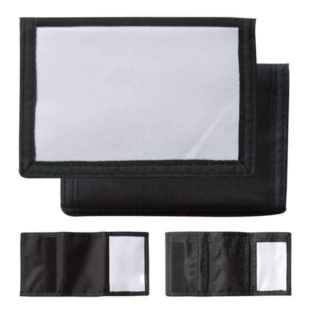 sublimation nylon wallets - black