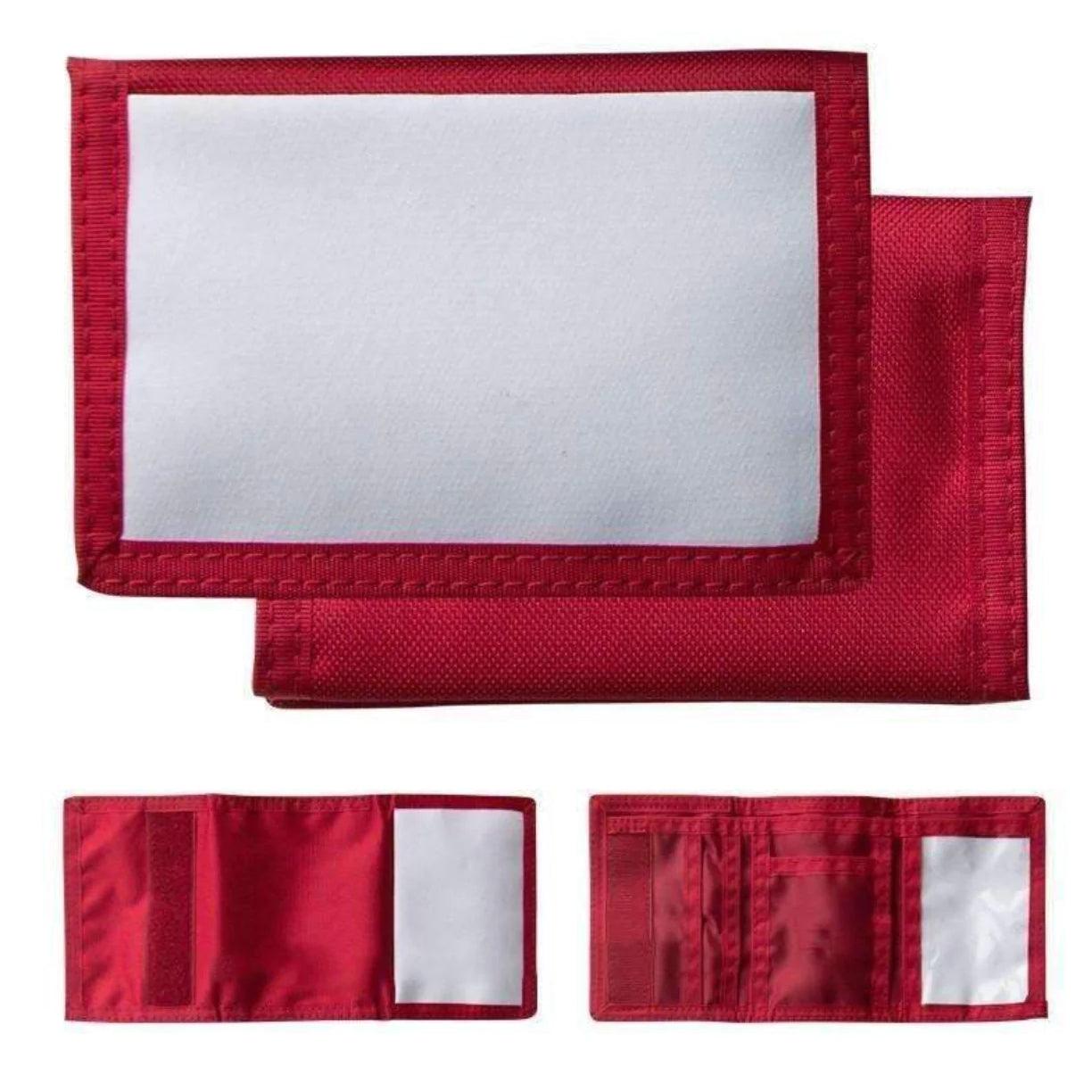 sublimation nylon wallets - red