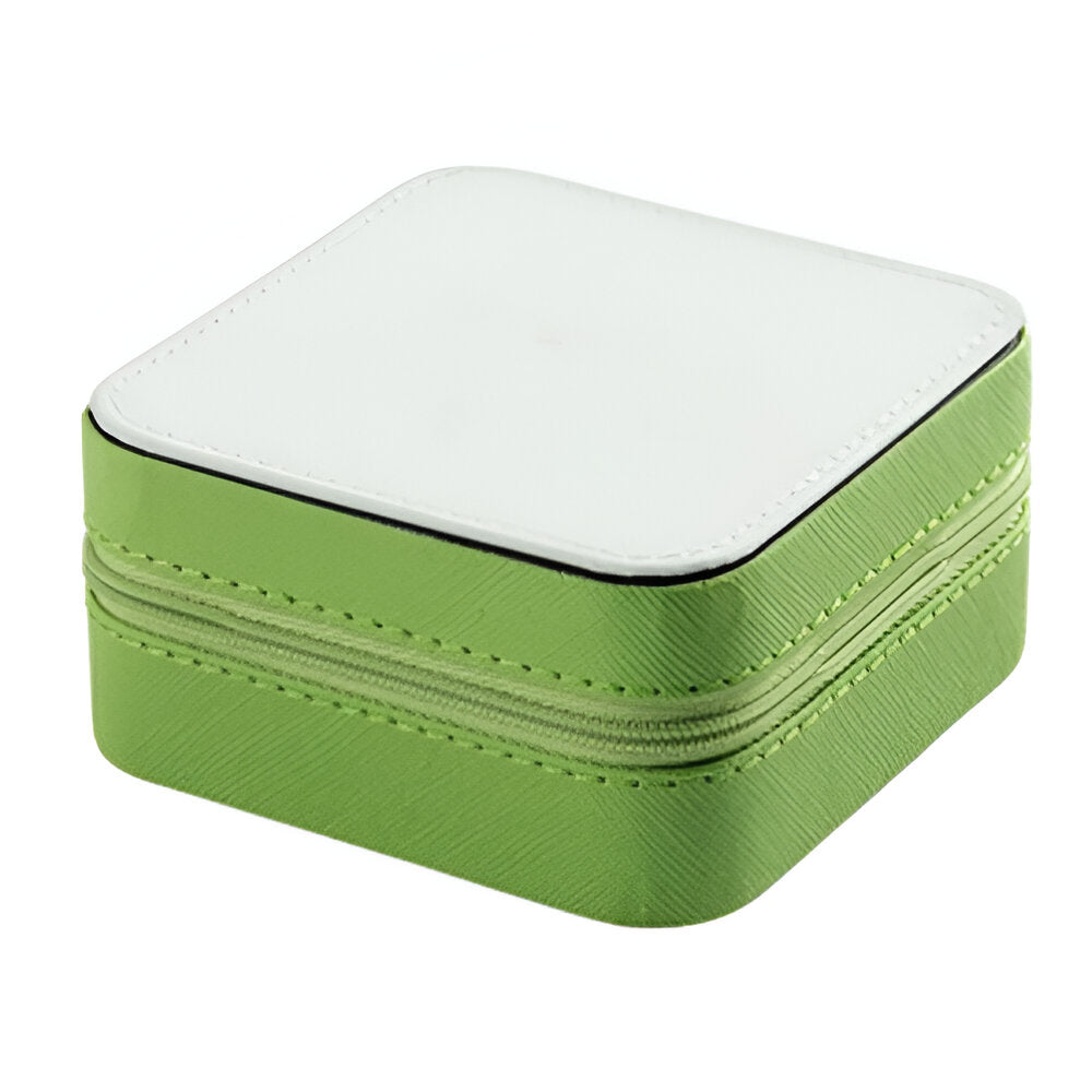 sublimation pu jewellery boxes - green