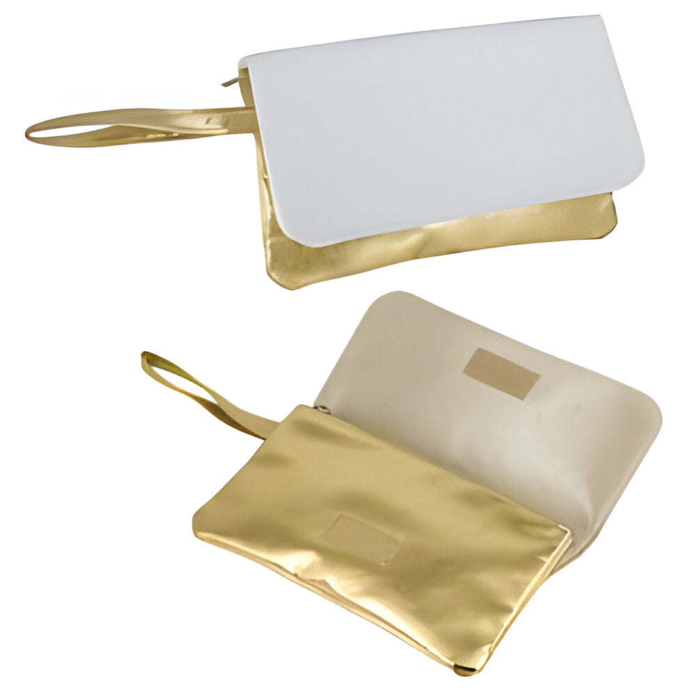sublimation purses with strap - gold