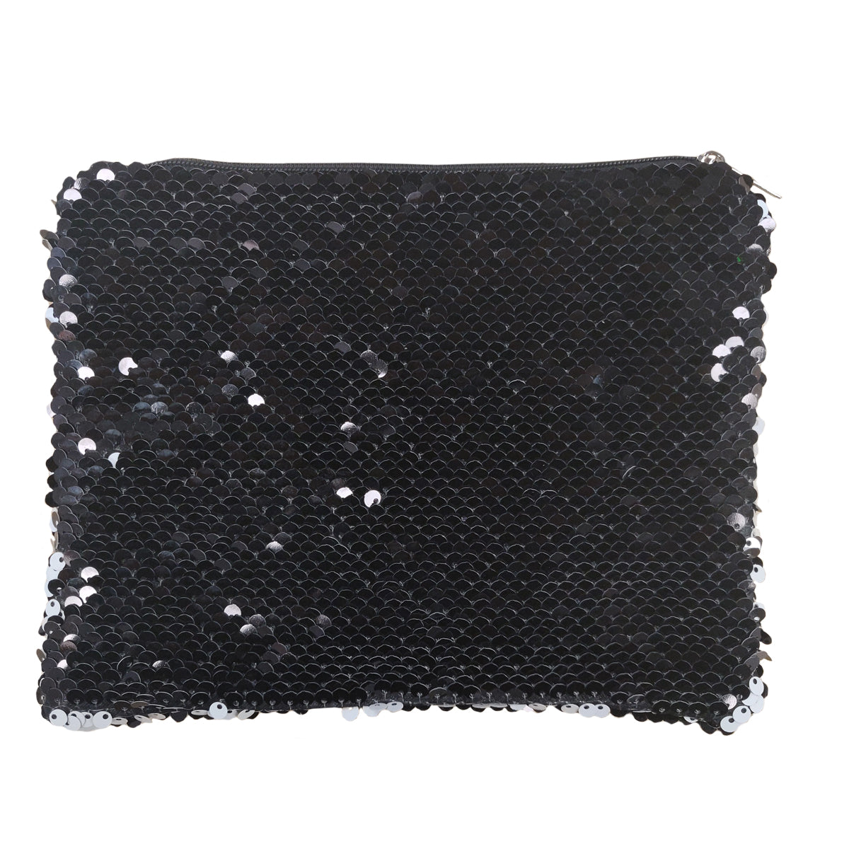 sublimation sequin cosmetic bags - black - 15cm x 20cm