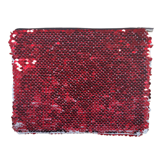 sublimation sequin cosmetic bags - red - 15cm x 20cm