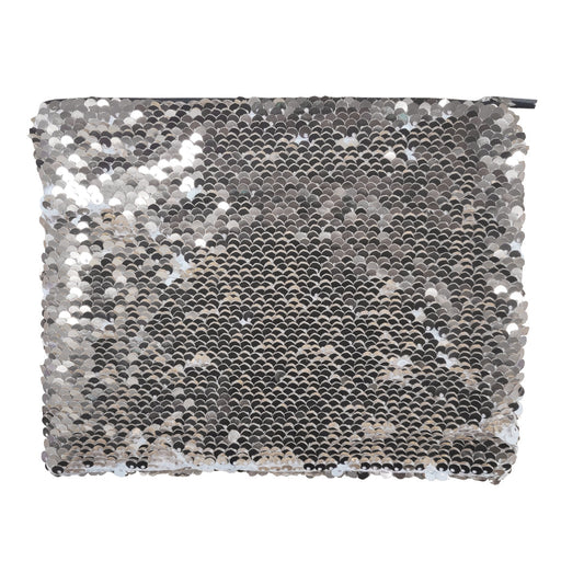 sublimation sequin cosmetic bags - silver - 15cm x 20cm