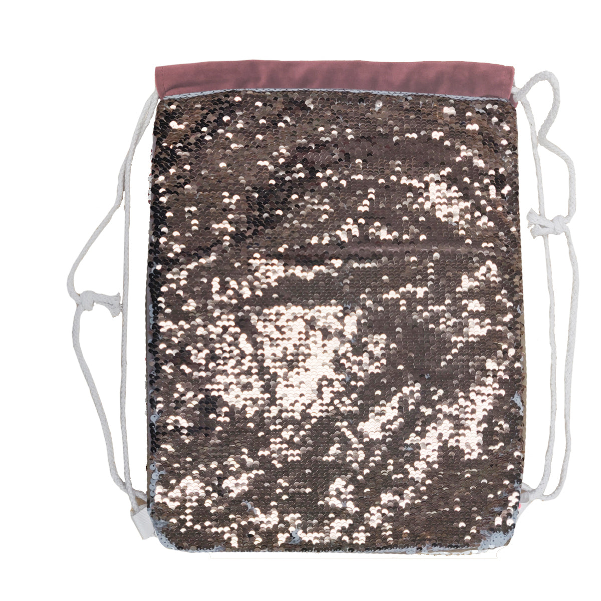 sublimation sequin drawstring bags - champagne gold
