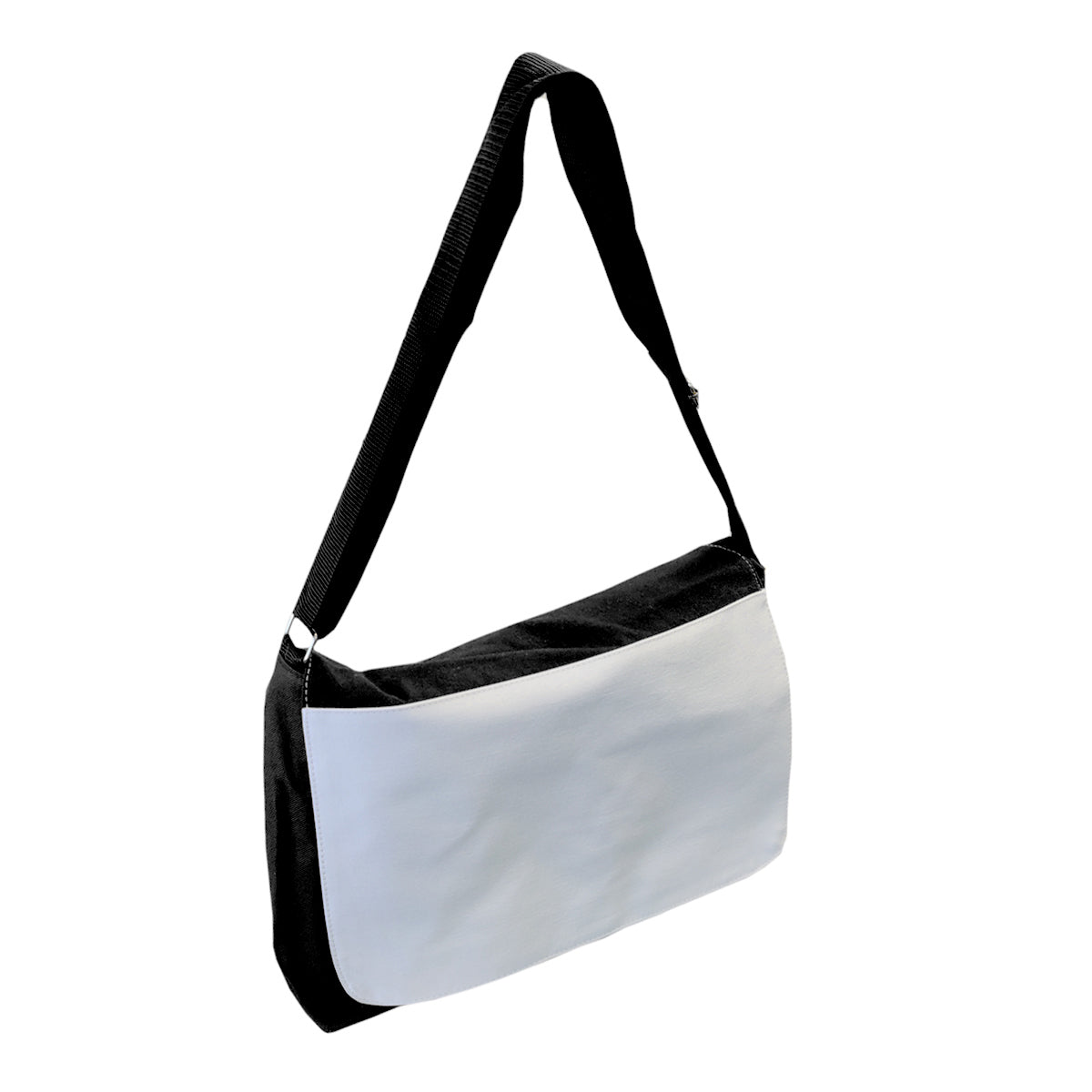 sublimation shoulder bags with pockets - black