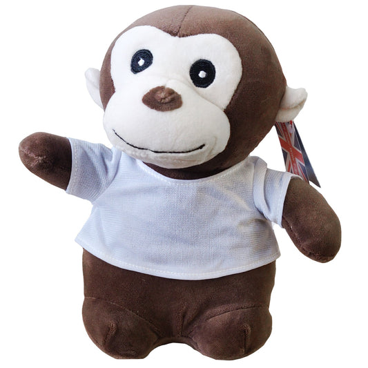 sublimation soft toys - monkey - with printable t-shirt