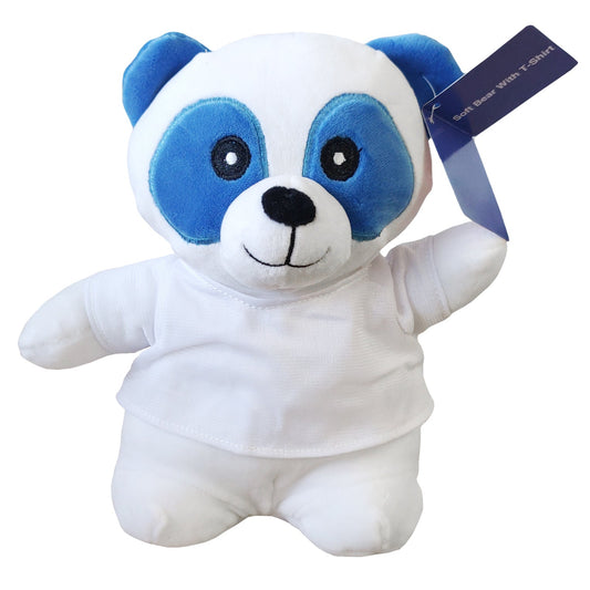 sublimation soft toys - panda - with printable t-shirt
