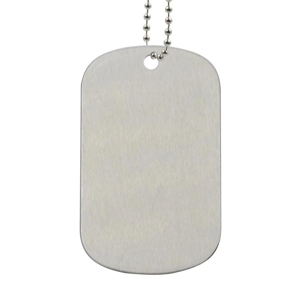 sublimation steel dog tags - silver - double sided