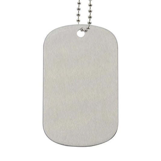 sublimation steel dog tags - silver - double sided