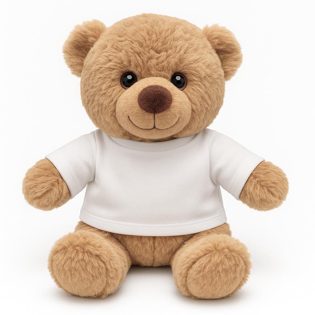 sublimation teddy bears with printable t-shirt - cream