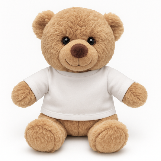 sublimation teddy bears with printable t-shirt - cream