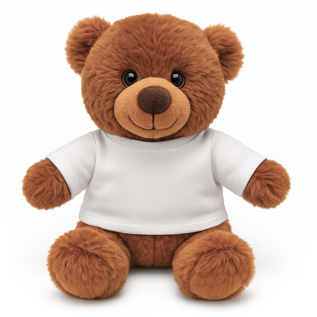sublimation teddy bears with printable t-shirt - dark brown
