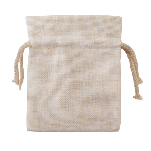 sublimation thick linen drawstring bags - 12cm x 15cm