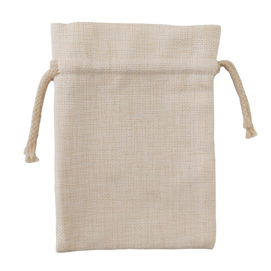 sublimation thick linen drawstring bags - 13cm x 18cm