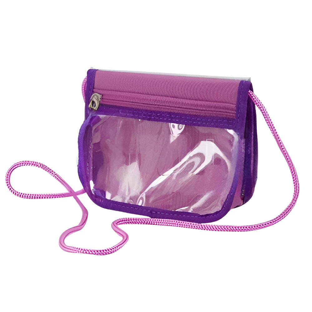 sublimation travel wallets with shoulder strap - pink