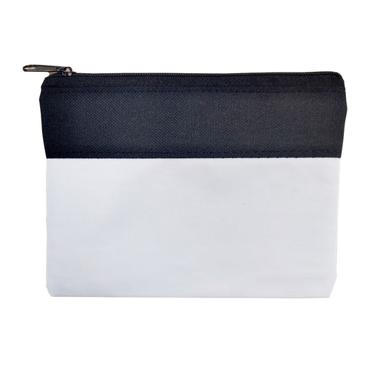 sublimation zip up bags - black & white - 11cm x 14.5cm