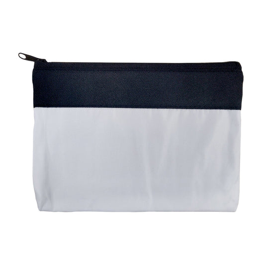 sublimation zip up bags - black & white - 13cm x 18cm