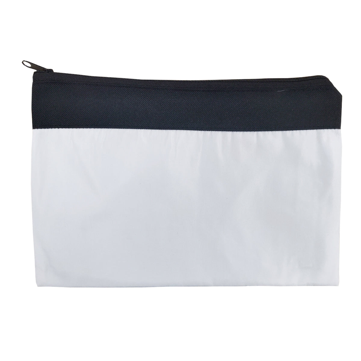 sublimation zip up bags - black & white - 16cm x 23cm
