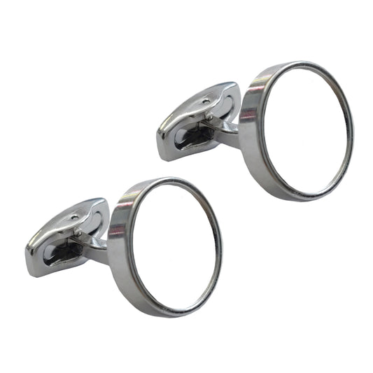 Sublimation Cufflinks - Round - Chrome - Deluxe - Pack of 50
